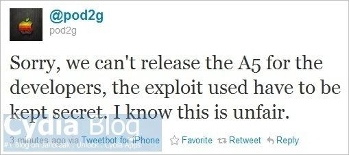 [Edit] Du nouveau dans le jailbreak untethered iOS 5, de l'iPad 2 et l'iPhone 4S...