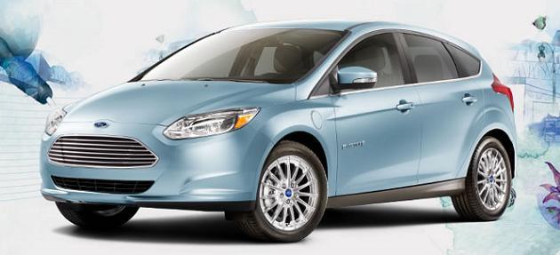 Ford Focus EV électrique et bouteilles en plastique …