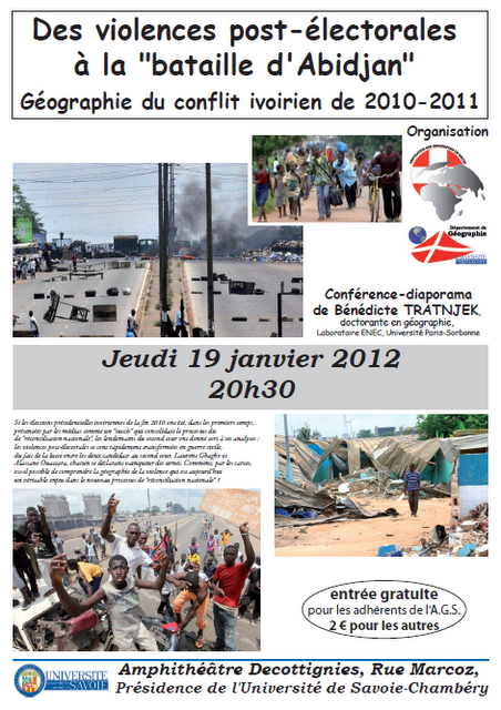 Des violences post-électorales à la bataille d'Abidjan : géographie du conflit ivoirien de 2010-2011