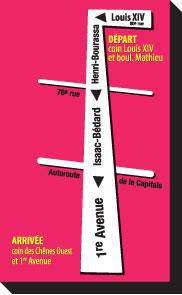 Trajet du Défilé du Carnaval de Québec - Charlesbourg