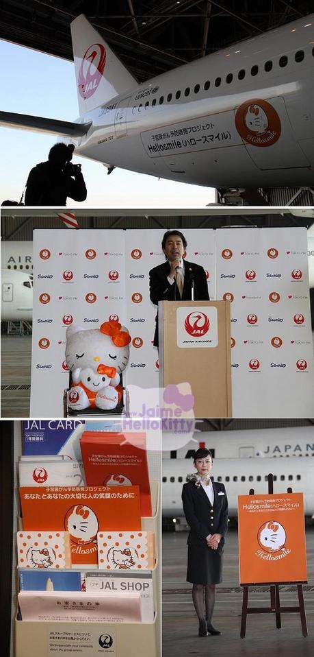Japon : Un avion JAL aux couleurs d'Hello Smile http://www.jaimehellokitty.com/images/ARTICLES13/JALKITTY2.jpg