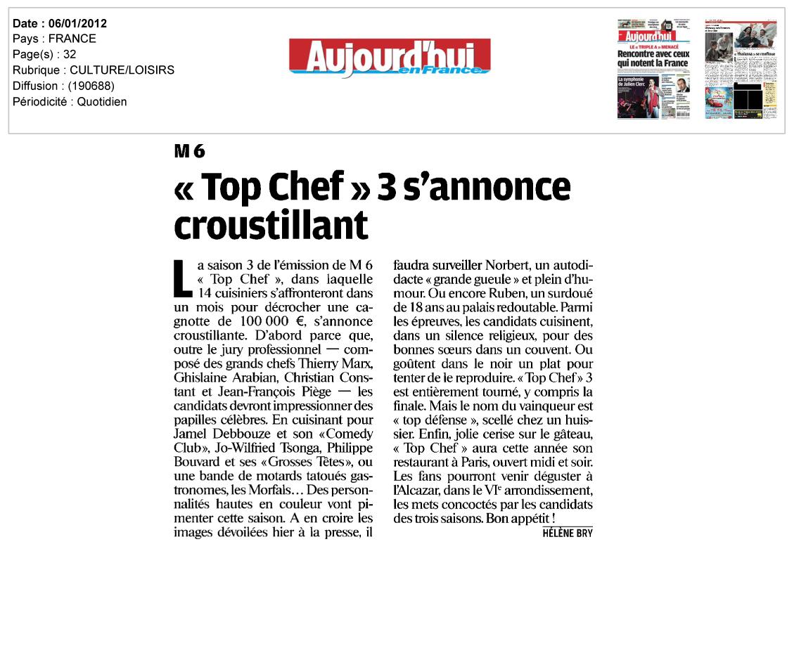 « Top Chef » 3 s’annonce croustillant!!