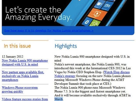  Le Nokia Lumia 900 pour le mois de mars ?