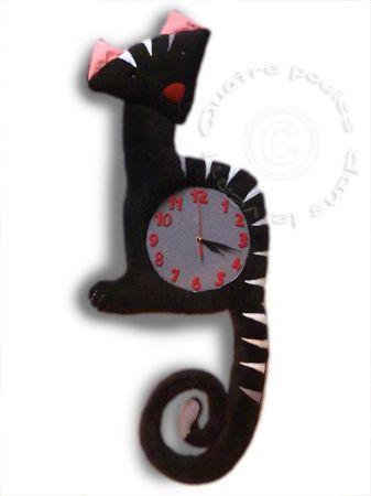 horloge-chat-noir