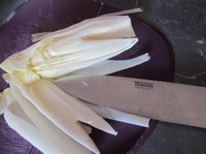 endives enlevez la partie amère des endives