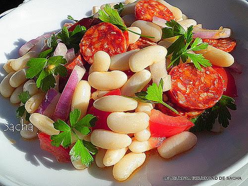 Salade de haricots blancs et chorizo
