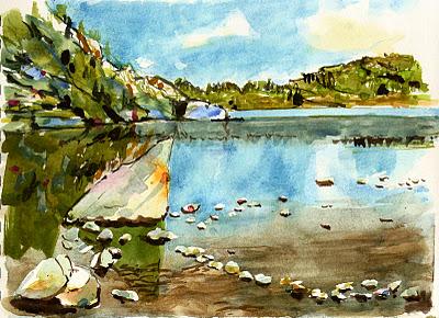 Estany de Vallell (croquis)