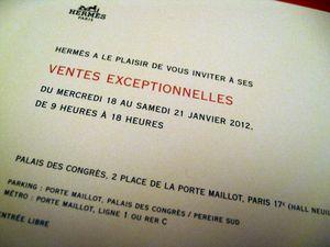 Les soldes Hermès, du 18 au 21 janvier 2012 | À Découvrir