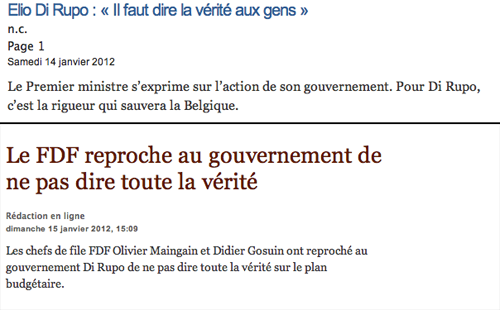 Mais qui croire? Qui dit la vérité?!