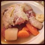poule au pot, carottes, navet, poireaux, bouillon - Paul Racat