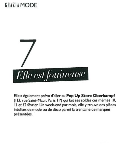 Le Pop Up Store est dans Grazia !