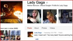 Lady Gaga   une des personnes les plus populaires a rejoint Google +