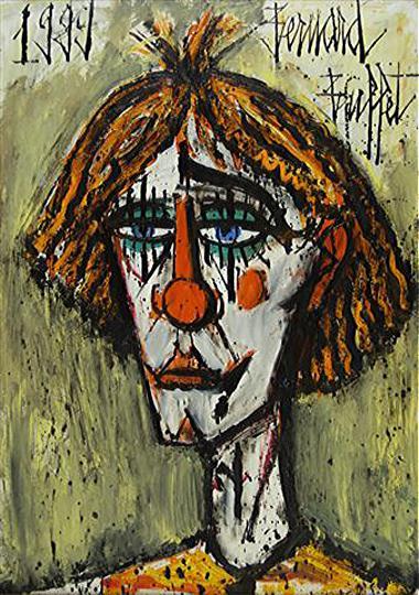 Le clown en peinture