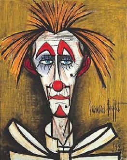 Le clown en peinture