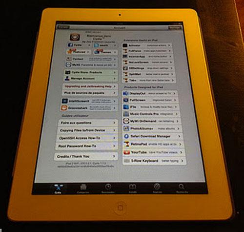 [PHOTO] Un iPad 2 jailbreaké par Pod2G