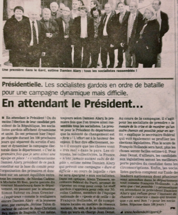 Le PS du Gard lance la campagne de François Hollande
