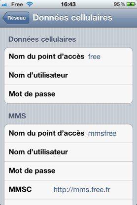 Free Mobile – Configuration MMS-Data