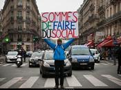 Manifestation contre sommet social, Paris.
