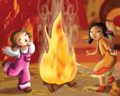 illustration de danse autour du feu
