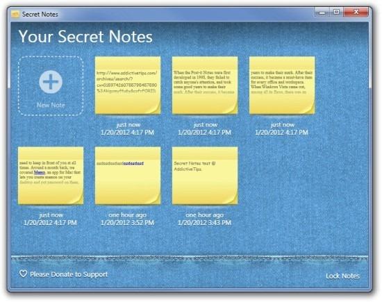 Secret Notes Main