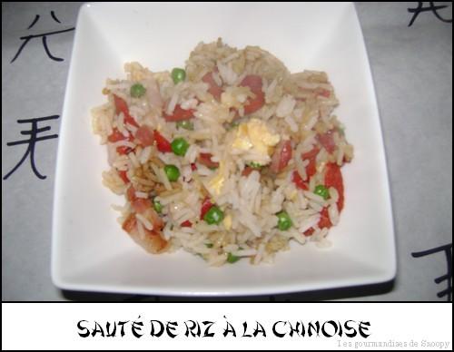 Sauté de riz a la chinoise