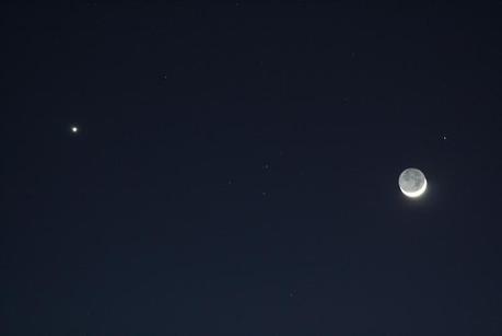 La Lune et Vénus photographiés par Robert Sparks