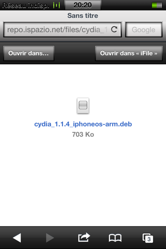 Comment installer la dernière version 1.1.4 de Cydia