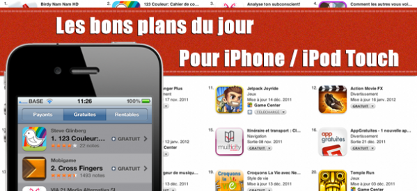 Les 21 bons plans du jour de l’App Store pour iPhone et iPod Touch du 23 janvier 2012