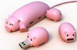 pig buddies usb hub usb drives 01 160x105 Pig Buddies : Hub & clés USB pour égailler votre bureau