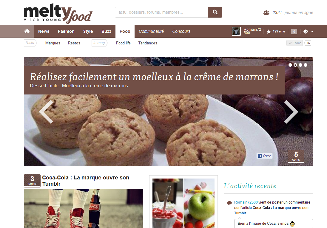 La Une de MeltyFood.fr