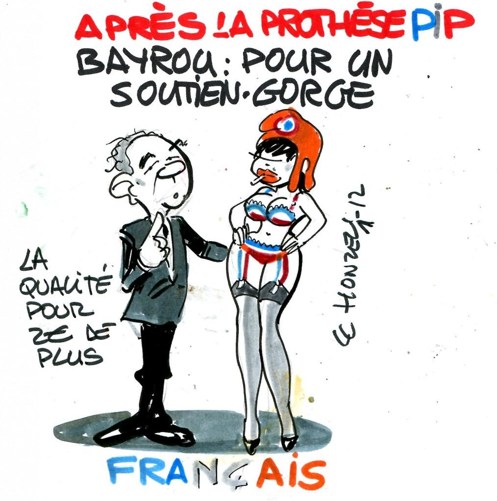 Bayrou pour un soutien-gorge tricolore