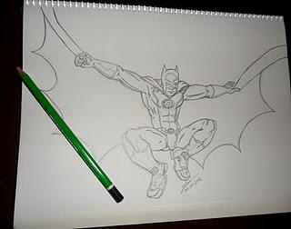 Dessin de Batman 1/3: le crayonné.