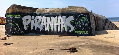 Graffiti sur les blockhaus de la côte atlantique