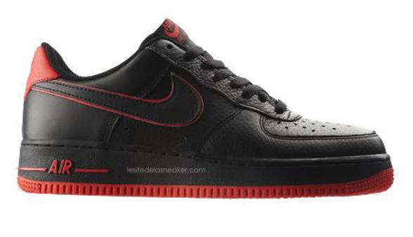 Nike Air Force 1 Black/Action-Red & White/Green dispos
