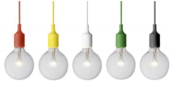 lampe suspension e27 muuto jaune blanc vert