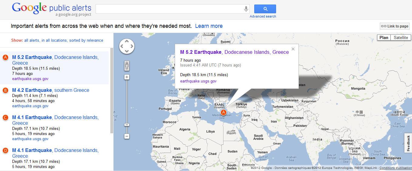 Public Alerts Public Alerts s’intègre à Google Maps