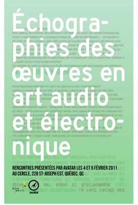 ÉCHOGRAPHIE DES ŒUVRES EN ART AUDIO ET ÉLECTRONIQUE