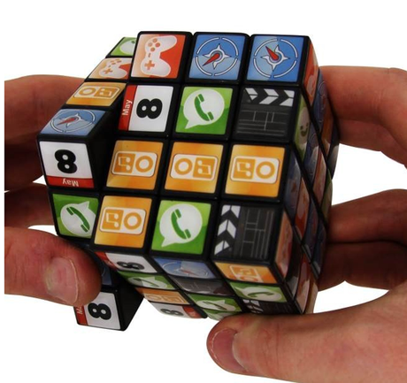 App Cube : Rubik’s Cube avec des logos App Iphone ou Android à la place des couleurs