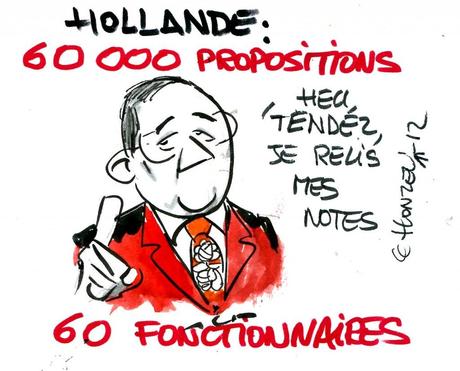 Les 60 propositions de François Hollande : davantage d’impôts et de fonctionnaires