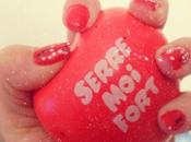 Manucure rouge petits pois- (China Glaze+Konad)