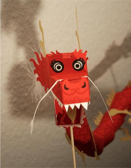 Papertoy Dragon 2012 de Tina Kraus (x 4)