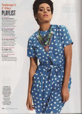 Solange dans InStyle en février