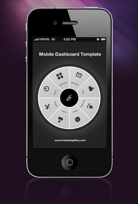 Mobile Dashboard Template Freebies du mois (Janvier 2012)
