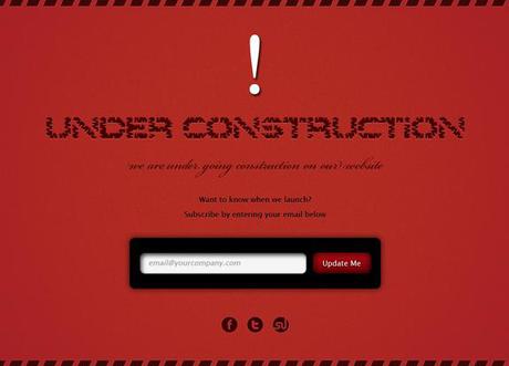 Website Under Construction Template Freebies du mois (Janvier 2012)