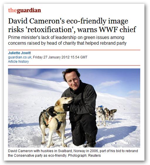 Le WWF n’est plus satisfait de David Cameron
