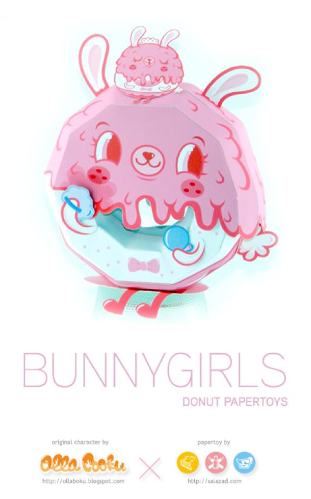 BunnyGirls – Donut paper toy