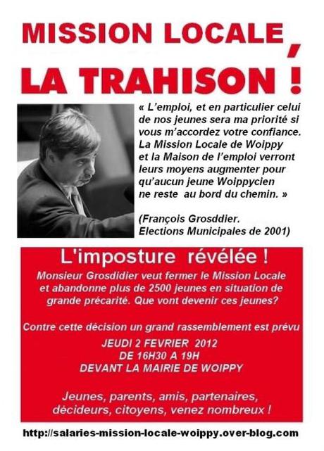 Manifestation contre la fermeture de la mission locale de Woippy