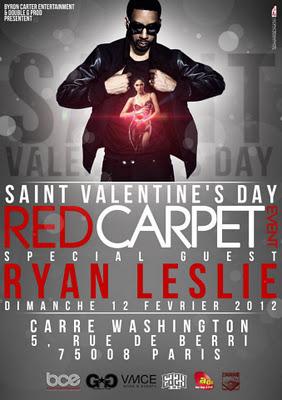 Ryan Leslie en showcase le 12 février au Carré Washington