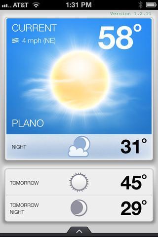 Current Weather, affiche en GRAND la météo sur votre iPhone...