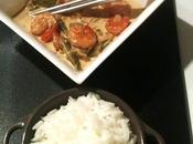 recette Epices jaunes crevettes haricots plats curry